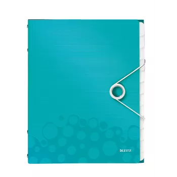 Leitz WOW Trennbuch aus PP, 12 Tabs, A4, Polypropylen (PP), Blau, Metallic, 200 Blatt, 265 mm, 17 mm