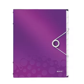 Leitz Trennblätter-Buch WOW PP 12 Tabs, A4, Polypropylen (PP), Metallic, Lila, 200 Blatt, 265 mm, 17 mm
