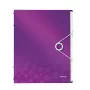 Leitz Trennblätter-Buch WOW PP 12 Tabs, A4, Polypropylen (PP), Metallic, Lila, 200 Blatt, 265 mm, 17 mm