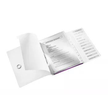 Leitz Trennblätter-Buch WOW PP 12 Tabs, A4, Polypropylen (PP), Metallic, Lila, 200 Blatt, 265 mm, 17 mm