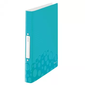 Leitz Ringbinder WOW PP A4 2RR/25mm, A4, Rundring, Polypropylen (PP), Blau, Metallic, Weiß, 190 Blatt