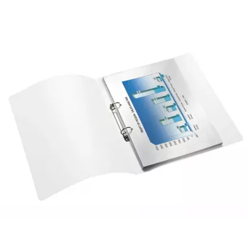 Leitz Ringbinder WOW PP A4 2RR/25mm, A4, Rundring, Polypropylen (PP), Blau, Metallic, Weiß, 190 Blatt