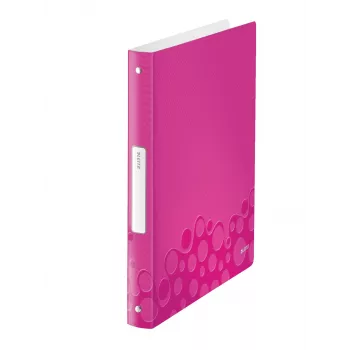 Leitz WOW Ringbuch, A4, Polypropylen (PP), Metallic, Pink, 200 Blatt, 2,5 cm, 257 mm