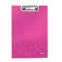 Leitz Klemmbrett mit Deckel WOW, A4, Polyfoam, Pink, 75 Blatt, 1 Tasche, 230 mm