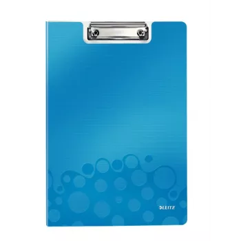 Leitz Klemmbrett mit Deckel WOW, A4, Polyfoam, Blau, 75 Blatt, 1 Tasche, 230 mm