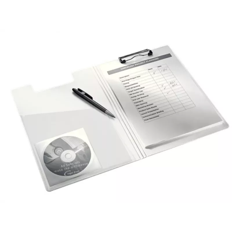 Leitz Klemmbrett mit Abdeckung WOW, A4, Polyfoam, Blau, 75 Blatt, 1 Tasche, 230 mm