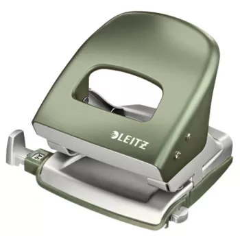 Leitz NeXXt Lochzange Style, 2-fach 30 Blatt Metall, 30 Blatt, Grün, Silber, Metall, 8 cm, A6, 107 mm