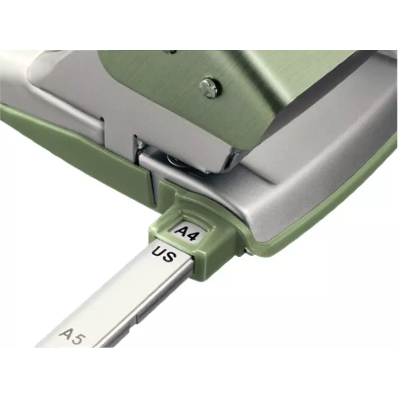 Leitz NeXXt Lochzange Style, 2-fach 30 Blatt Metall, 30 Blatt, Grün, Silber, Metall, 8 cm, A6, 107 mm