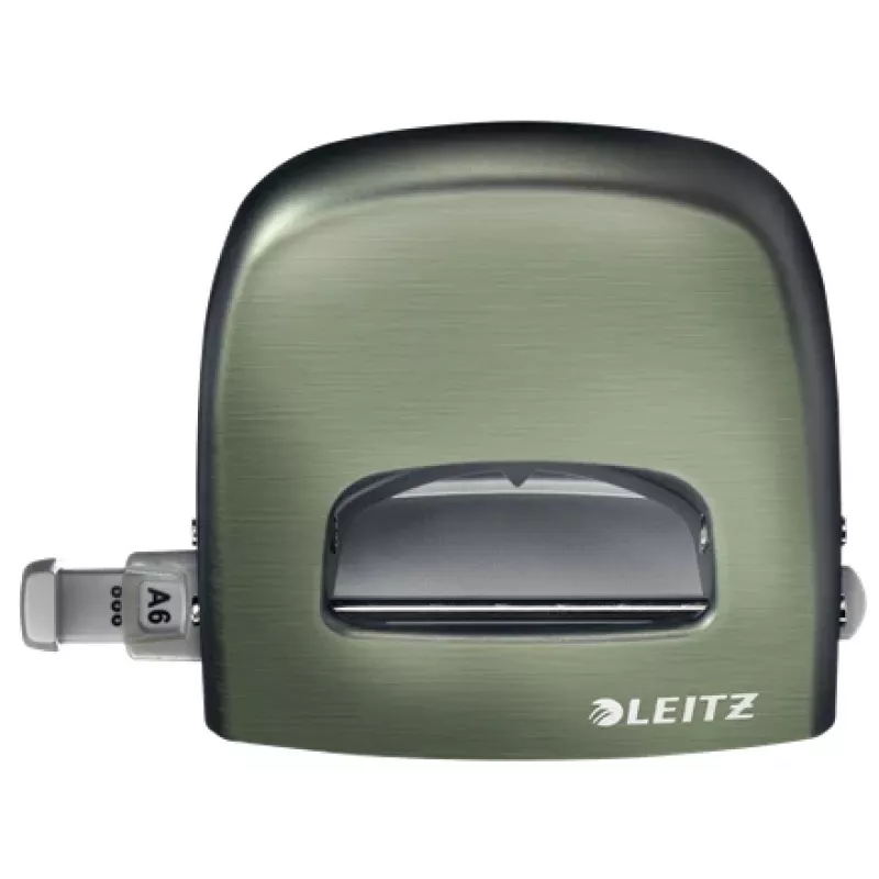 Leitz NeXXt Lochzange Style, 2-fach 30 Blatt Metall, 30 Blatt, Grün, Silber, Metall, 8 cm, A6, 107 mm