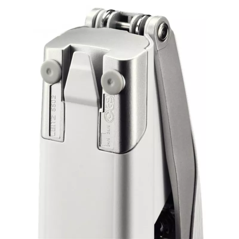 Leitz NeXXt Heftgerät Style, 30 Blatt Metall, 30 Blatt, Silber, Weiß, P3, Metall, Kunststoff, 80 g/m², Oben