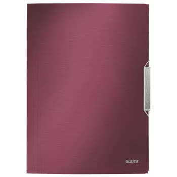 Leitz 3-Flap Folder Style PP A4, A4, Polypropylen (PP), Rot, 150 Blatt, 80 g/m², Gummiband