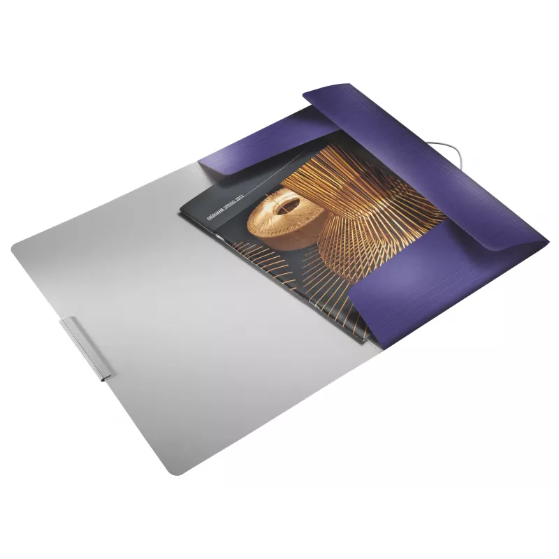 Leitz 3-Klappen-Mappe Style PP A4, A4, Polypropylen (PP), Blau, 150 Blatt, 80 g/m², Gummiband