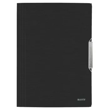 Leitz 3-Flap Folder Style PP A4, A4, Polypropylen, Schwarz, 150 Blatt, 80 g/m², Gummiband