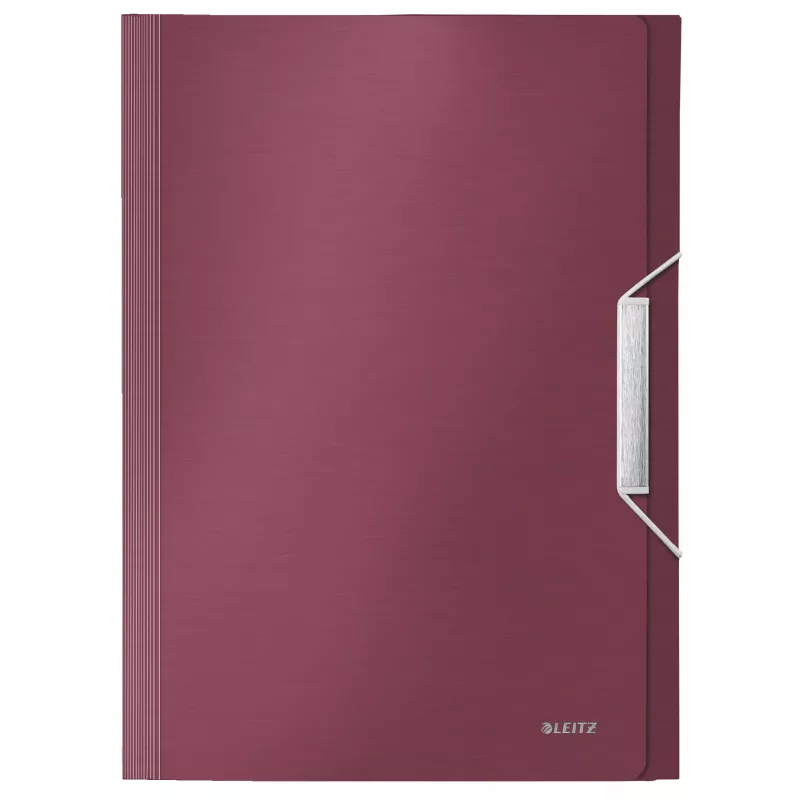 Leitz Erweiterbare Konzertina-Projektmappe aus PP, A4, Polypropylen (PP), Rot, 250 Blatt, 80 g/m², 6 Fächer