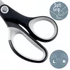 Leitz Titanium Qualitätsschere 150 mm, Erwachsene, gerader Schnitt, Einzeln, Schwarz, Metallic, Edelstahl, Titan