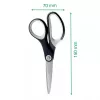 Leitz Titanium Qualitätsschere 150 mm, Erwachsene, gerader Schnitt, Einzeln, Schwarz, Metallic, Edelstahl, Titan