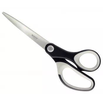 Leitz Titanium-Qualitätsschere 205 mm, Erwachsene, gerader Schnitt, Einzeln, Schwarz, Weiß, Edelstahl, Büroschere