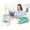 Leitz NeXXt Heftgerät batteriebetrieben WOW 5566, 10 Blatt, 1 cm, Kunststoff, Blau, Weiß, Batterie, 50 mm