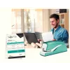 Leitz NeXXt Heftgerät batteriebetrieben WOW 5566, 10 Blatt, 1 cm, Kunststoff, Blau, Weiß, Batterie, 50 mm