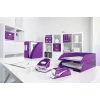 Leitz NeXXt Heftgerät batteriebetrieben WOW 5566, 10 Blatt, 1 cm, Kunststoff, Lila, Weiß, Batterie, 50 mm