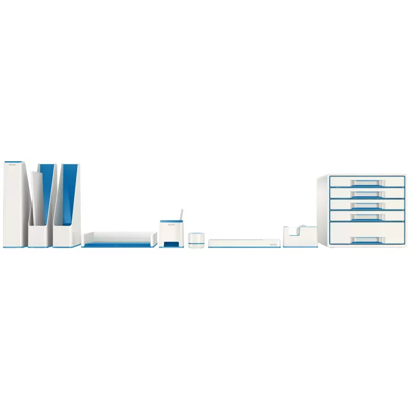 Leitz Briefablage WOW Dual Colour, Kunststoff, Blau, Metallic, A4, 267 mm, 336 mm, 49 mm