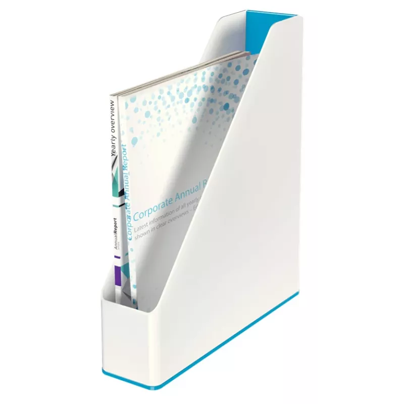 Leitz Zeitschriftensammler WOW Dual Colour, Blau, Weiß, Kunststoff, A4, 272 mm, 318 mm, 430 g