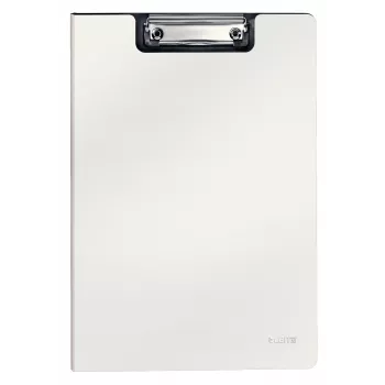 Leitz Clipfolder mit Vorderdeckel Solid, A4, Weiß, 75 Blatt, Polyfoam, 229 mm, 16 mm