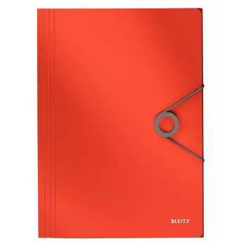 Leitz 3-Klapp-Mappe Solid PP A4, Klappmappe, A4, Polypropylen (PP), Rot, 150 Blatt, 80 g/m²