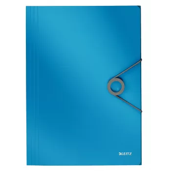 Leitz 3-Klappmappe Solid PP A4, Klappmappe, A4, Polypropylen (PP), Blau, 150 Blatt, 80 g/m²