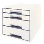 Leitz Schubladenschrank WOW Cube 4 Schubladen, 4 Schubladen, Kunststoff, Weiß, 1 Stück, 287 mm, 270 mm