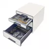 Leitz Schubladenschrank WOW Cube 4 Schubladen, 4 Schubladen, Kunststoff, Weiß, 1 Stück, 287 mm, 270 mm