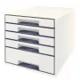 Leitz Drawer Cabinet WOW Cube 5-drawer, 5 drawer(s), Kunststoff, White, 1 Stk., 270 mm, 287 mm