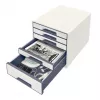 Leitz Drawer Cabinet WOW Cube 5-drawer, 5 drawer(s), Kunststoff, White, 1 Stk., 270 mm, 287 mm