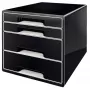 Leitz Desk Cube 4-Schubladen, 4 Schublade(n), Kunststoff, Schwarz, 1 Stk., 270 mm, 287 mm