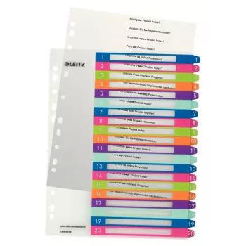Esselte 1245-00-00 Numerisches Register aus Polypropylen (PP) Mehrfarbig