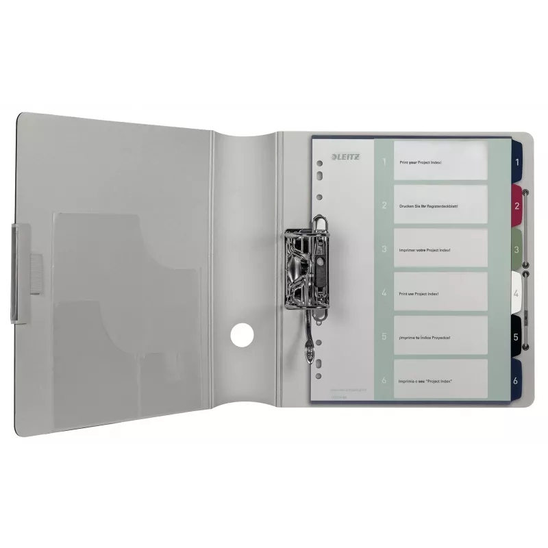 Leitz Index PC Printable 1-6 Style PP A4+, Numerisches Register, Polypropylen (PP), Mehrfarbig, Hochformat, A4 Maxi, 245 mm