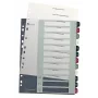 Leitz Index PC Printable 1-12 Style PP A4+, Numerisches Register, Polypropylen (PP), Mehrfarbig, Hochformat, A4 Maxi, 245 mm