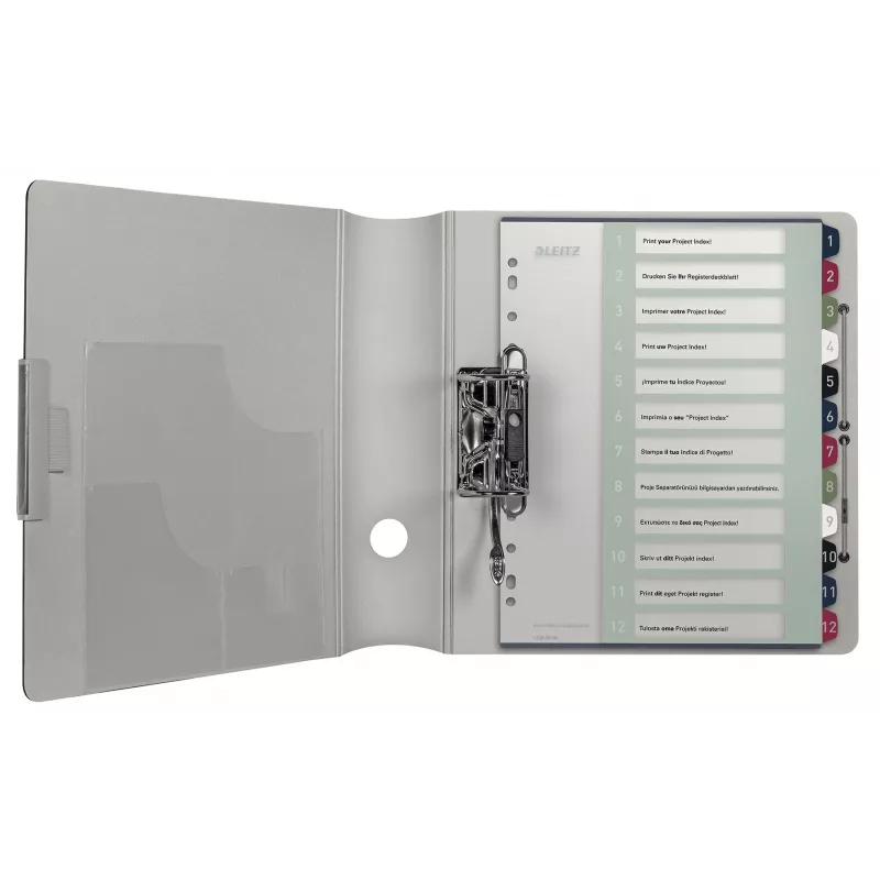 Leitz Index PC Printable 1-12 Style PP A4+, Numerisches Register, Polypropylen (PP), Mehrfarbig, Hochformat, A4 Maxi, 245 mm