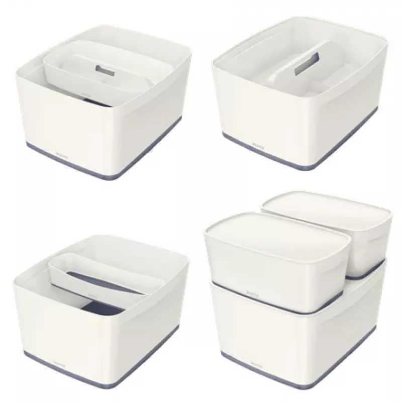 Esselte 5216-10-01 Aufbewahrungsbox Rechteckig Acrylnitril-Butadien-Styrol (ABS) Grau, Weiß