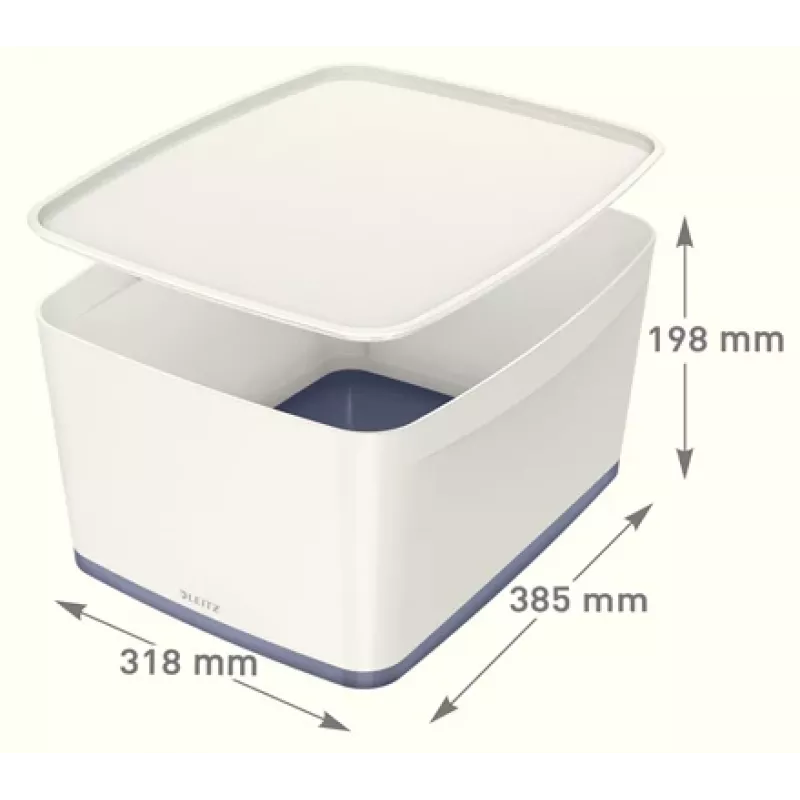 Esselte 5216-10-01 Aufbewahrungsbox Rechteckig Acrylnitril-Butadien-Styrol (ABS) Grau, Weiß