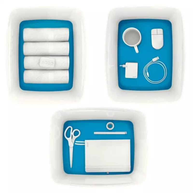 Esselte 5216-10-36 Aufbewahrungsbox Rechteckig Acrylnitril-Butadien-Styrol (ABS) Blau, Weiß
