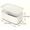 Esselte 5229-10-01 Aufbewahrungsschale Rechteckig Acrylnitril-Butadien-Styrol (ABS) Grau, Weiß