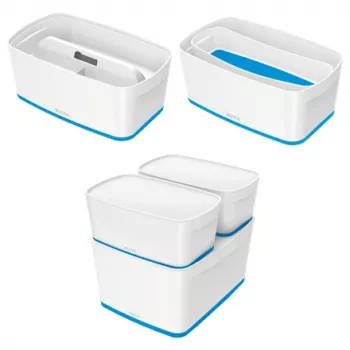 Esselte 5229-10-36 Aufbewahrungsschale Rechteckig Acrylnitril-Butadien-Styrol (ABS) Blau, Weiß