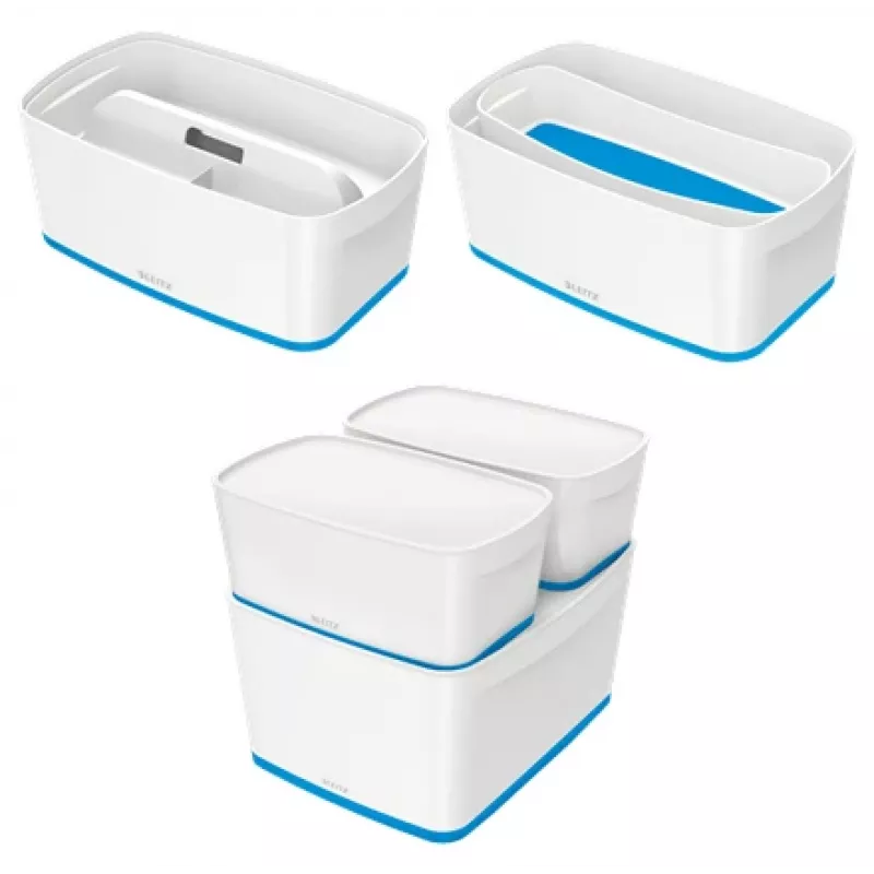 Esselte 5229-10-36 Aufbewahrungsschale Rechteckig Acrylnitril-Butadien-Styrol (ABS) Blau, Weiß