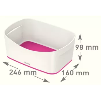Esselte 5257-10-23 Aufbewahrungsbox Rechteckig Acrylnitril-Butadien-Styrol (ABS) Pink, Weiß