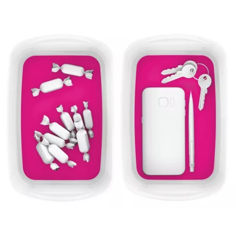 Esselte 5257-10-23 Aufbewahrungsbox Rechteckig Acrylnitril-Butadien-Styrol (ABS) Pink, Weiß