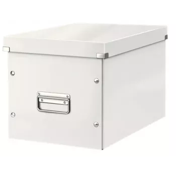 Leitz Box Click & Store WOW Cube Große Aufbewahrungsbox, Aufbewahrungsbox, Weiß, Rechteckig, Karton, Monochromatisch, Innenbereich