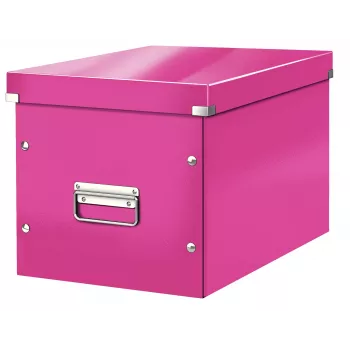 Leitz Box Click & Store WOW Cube Large Aufbewahrungsbox, Fuchsia, Karton, 320 mm, 360 mm, 310 mm