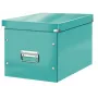 Leitz Box Click & Store WOW Cube Große Aufbewahrungsbox, Aufbewahrungsbox, Türkis, Rechteckig, Karton, Monochromatisch, Innenbereich