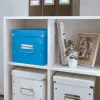 Leitz Aufbewahrungsbox Click & Store WOW Cube Medium, Aufbewahrungsbox, Blau, Rechteckig, Karton, Monochromatisch, Innenbereich